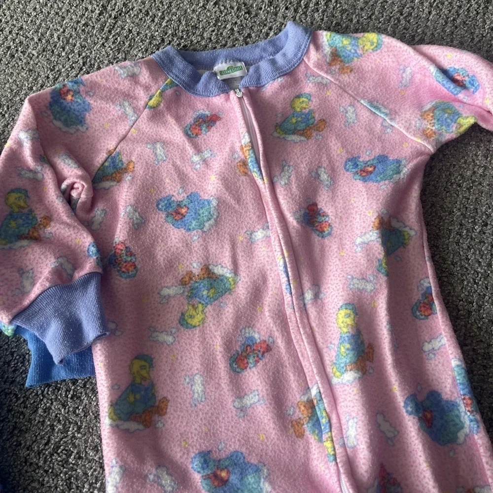 Vintage Sesame‎ Street Footed Pajamas. Sleepers. Elmo, Big Bird. 2T